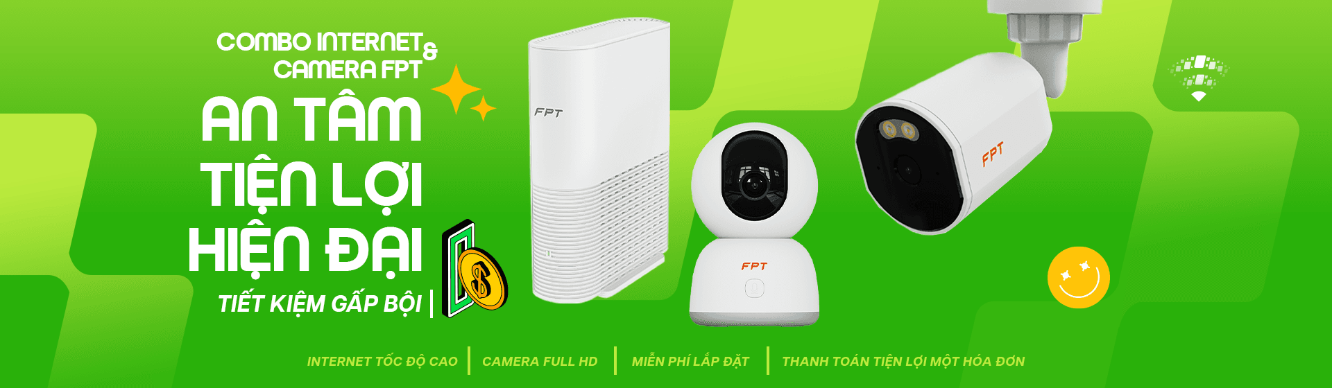 Lắp mạng Internet, Truyền hình, Camera FPT