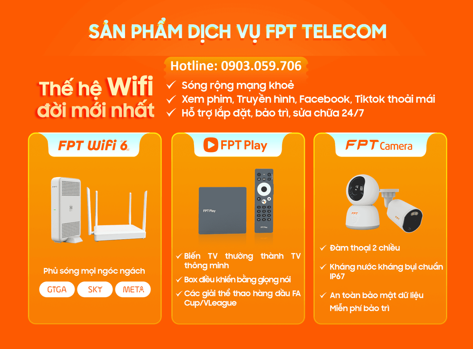 Sản phẩm dịch vụ FPT Telecom